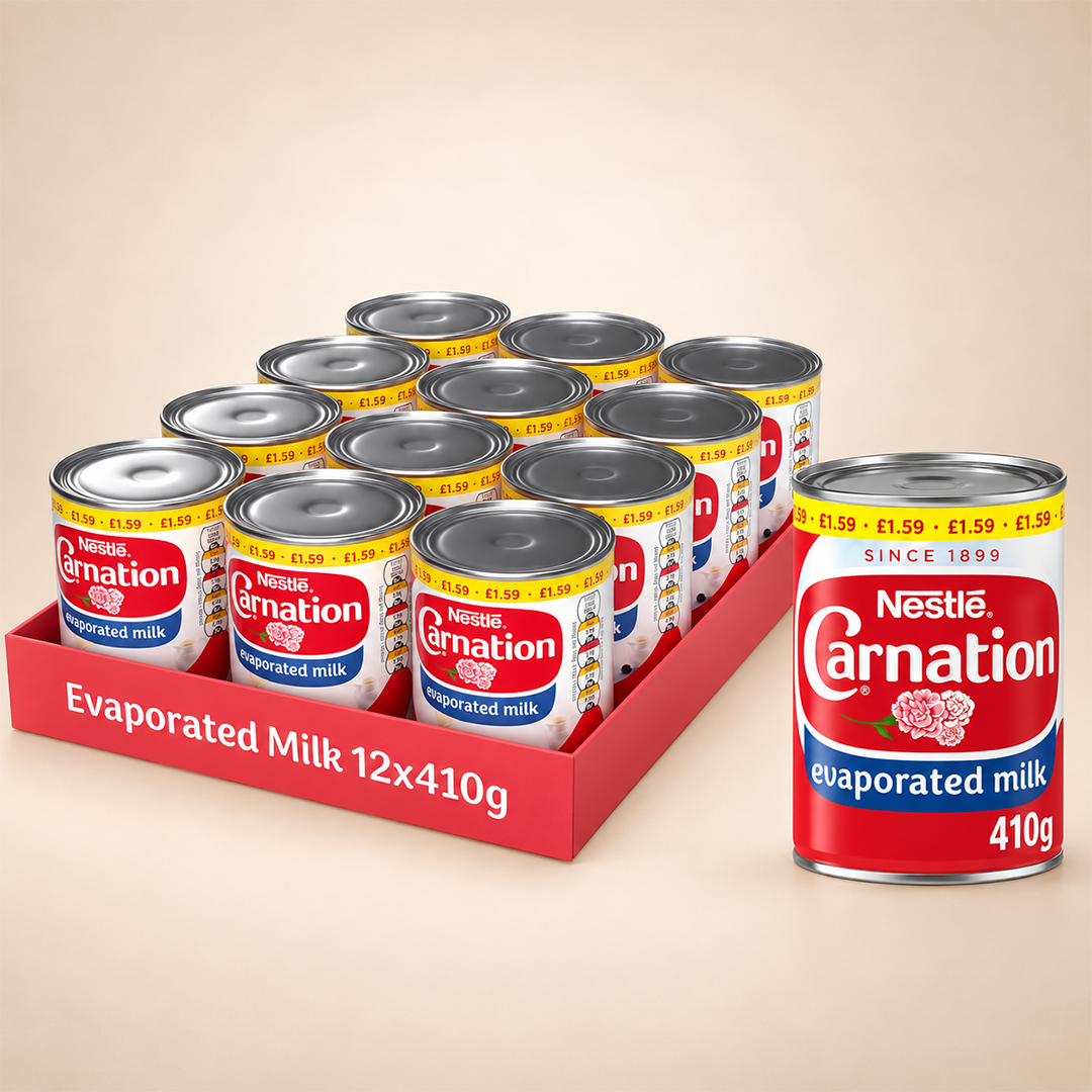 Nestle Carnation Evaporated Milk 410 g (Pack of 12)