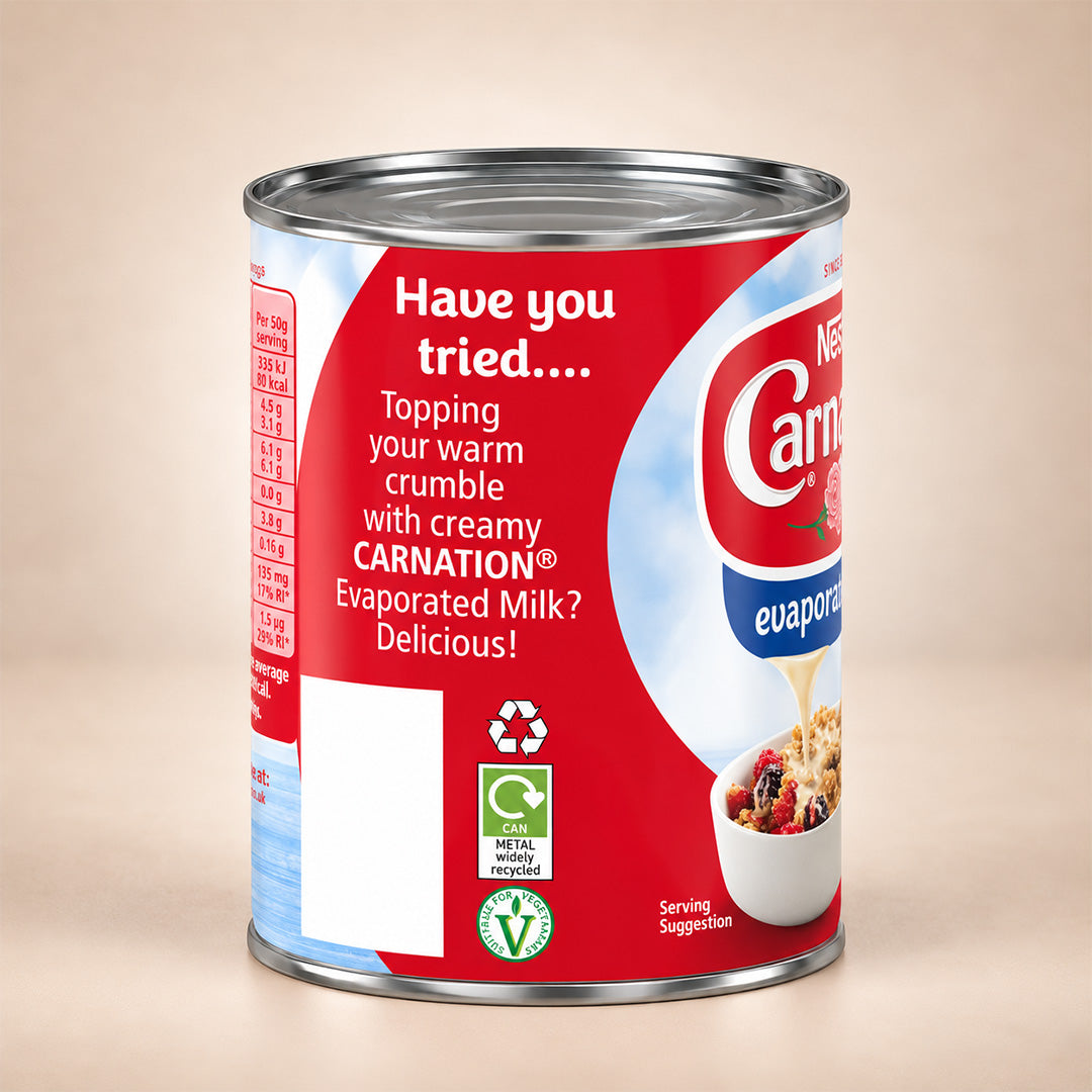 Nestle Carnation Evaporated Milk 410 g (Pack of 12)
