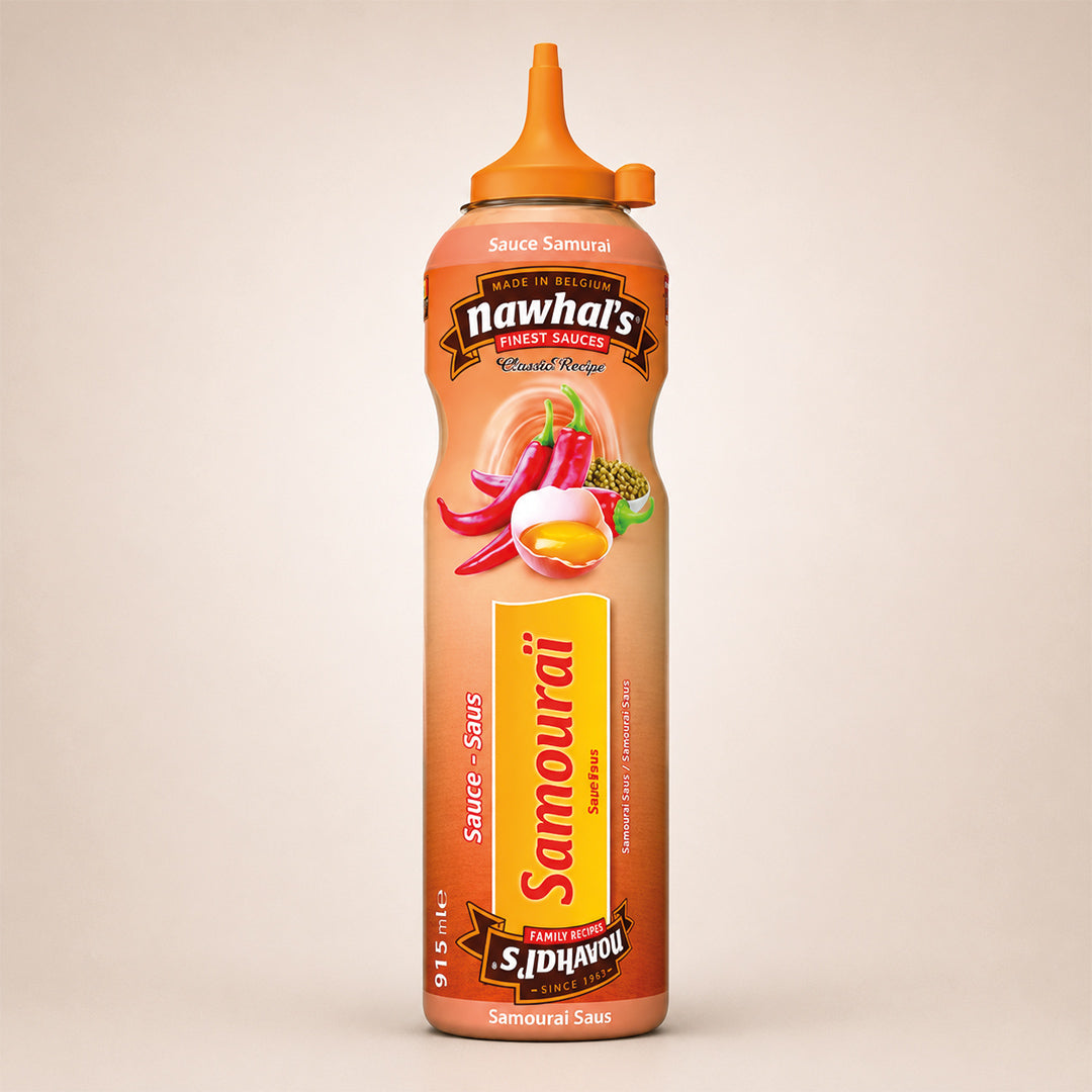 Nawhals Samourai Hot Sauce, Original Brand Nawhal's/Belgian Sauce 915g