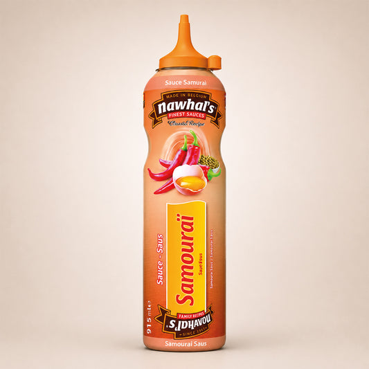 Nawhals Samourai Hot Sauce, Original Brand Nawhal's/Belgian Sauce 915g