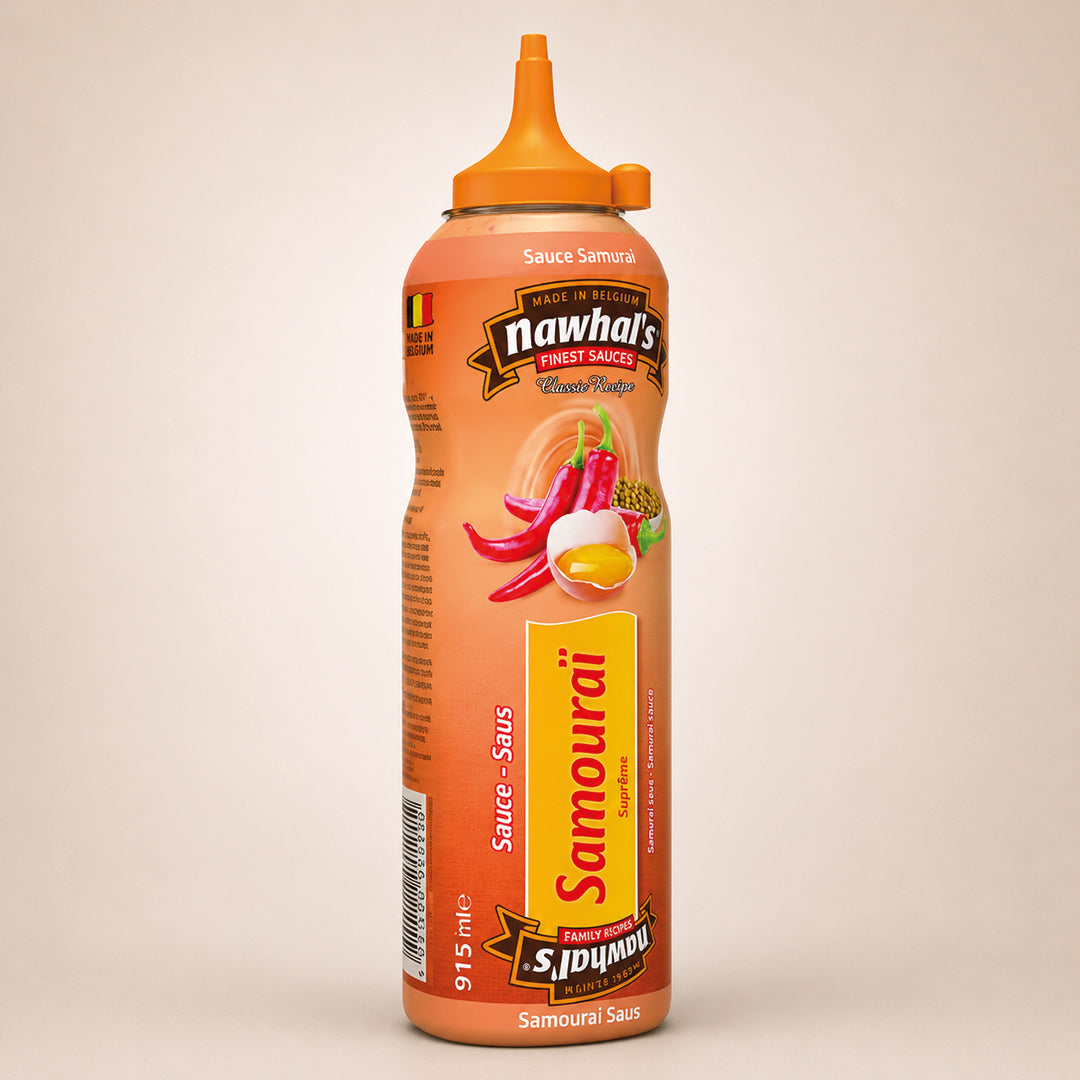 Nawhals Samourai Hot Sauce, Original Brand Nawhal's/Belgian Sauce 915g