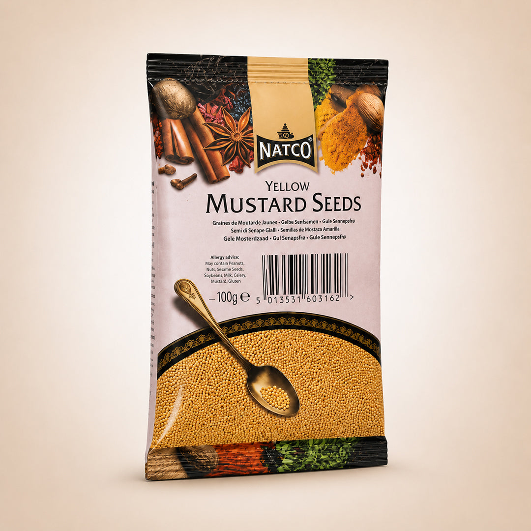 Natco Foods Yellow Mustard Seeds 100g - Chilli Wizards