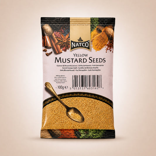 Natco Foods Yellow Mustard Seeds 100g - Chilli Wizards