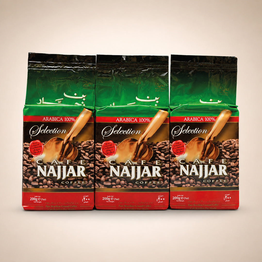 Najjar Arabica Coffee with Ground Cardamom 200g (3 Pack)