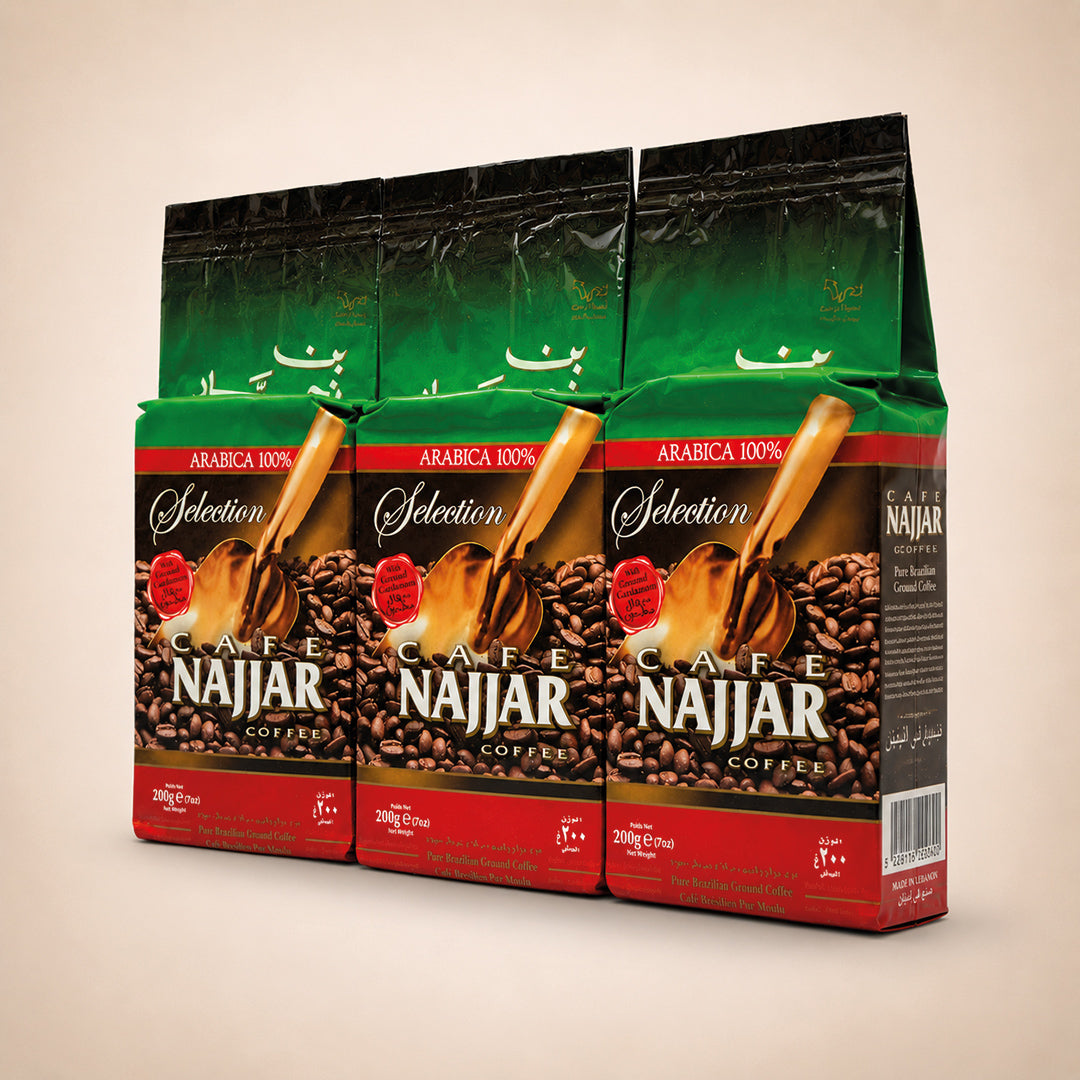 Najjar Arabica Coffee with Ground Cardamom 200g (3 Pack)