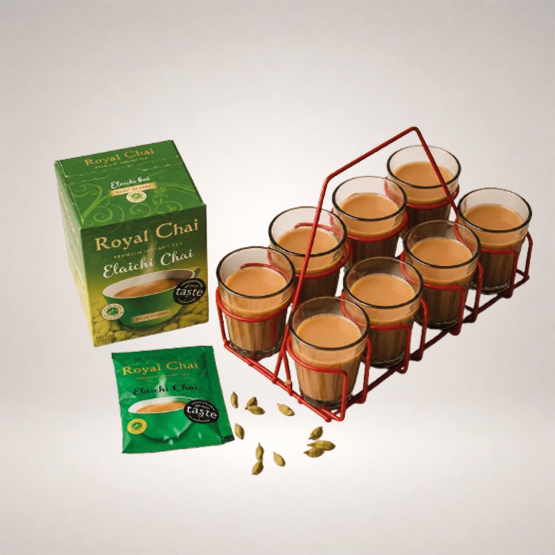 Royal Chai Elaichi Chai Unsweetened 180g (Pack of 8)