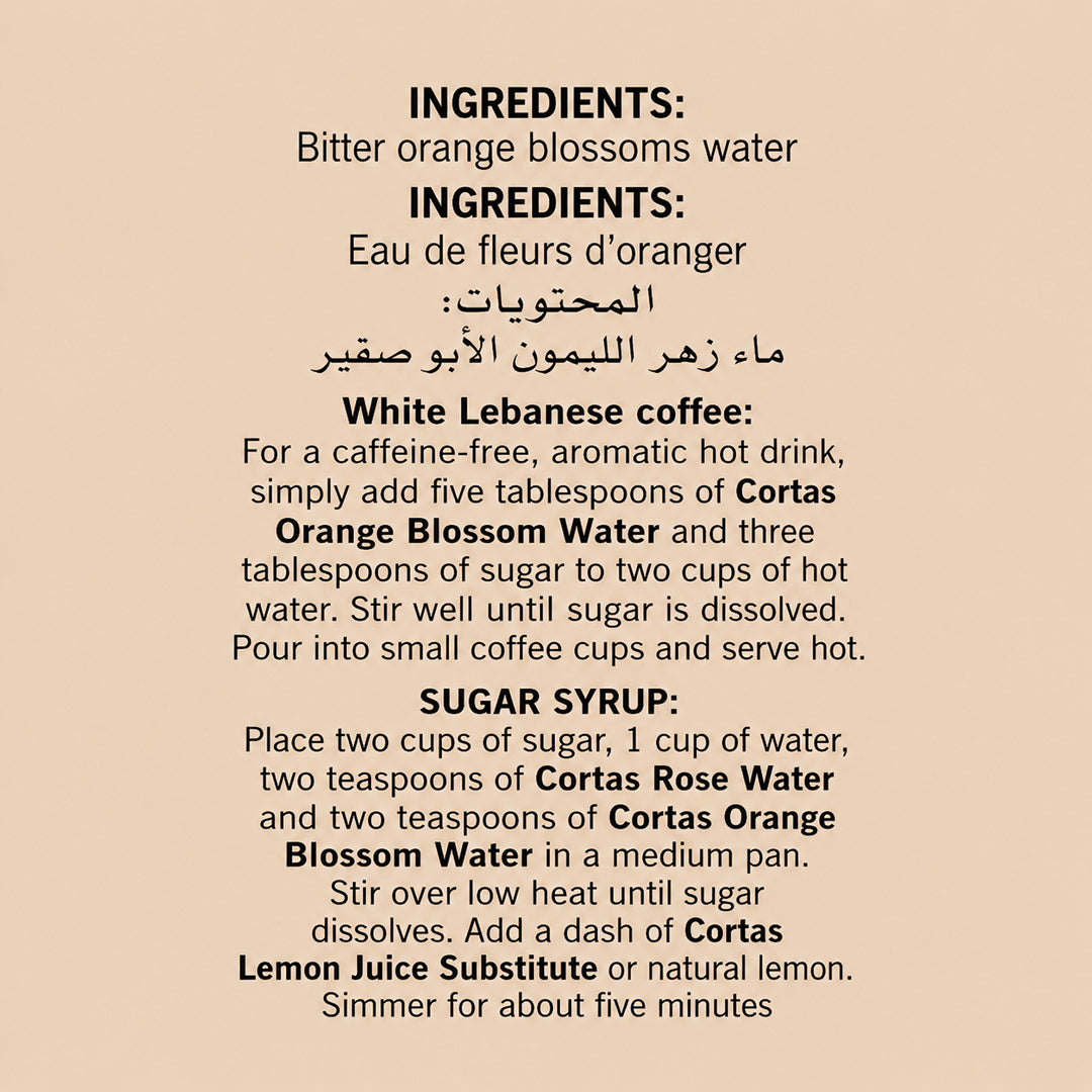 CORTAS Orange Blossom Water